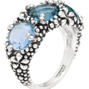 Anello Giovanni Raspini Donna Blue Ivy in Argento Cristallo