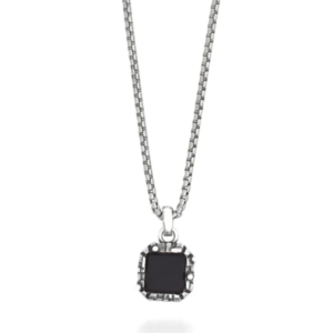 Collana Giovanni Raspini Uomo Brick in Argento Onice 12380