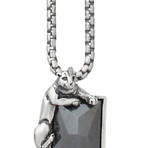 Collana Giovanni Raspini Uomo BLACK PANTHER in Argento Ematite 12377