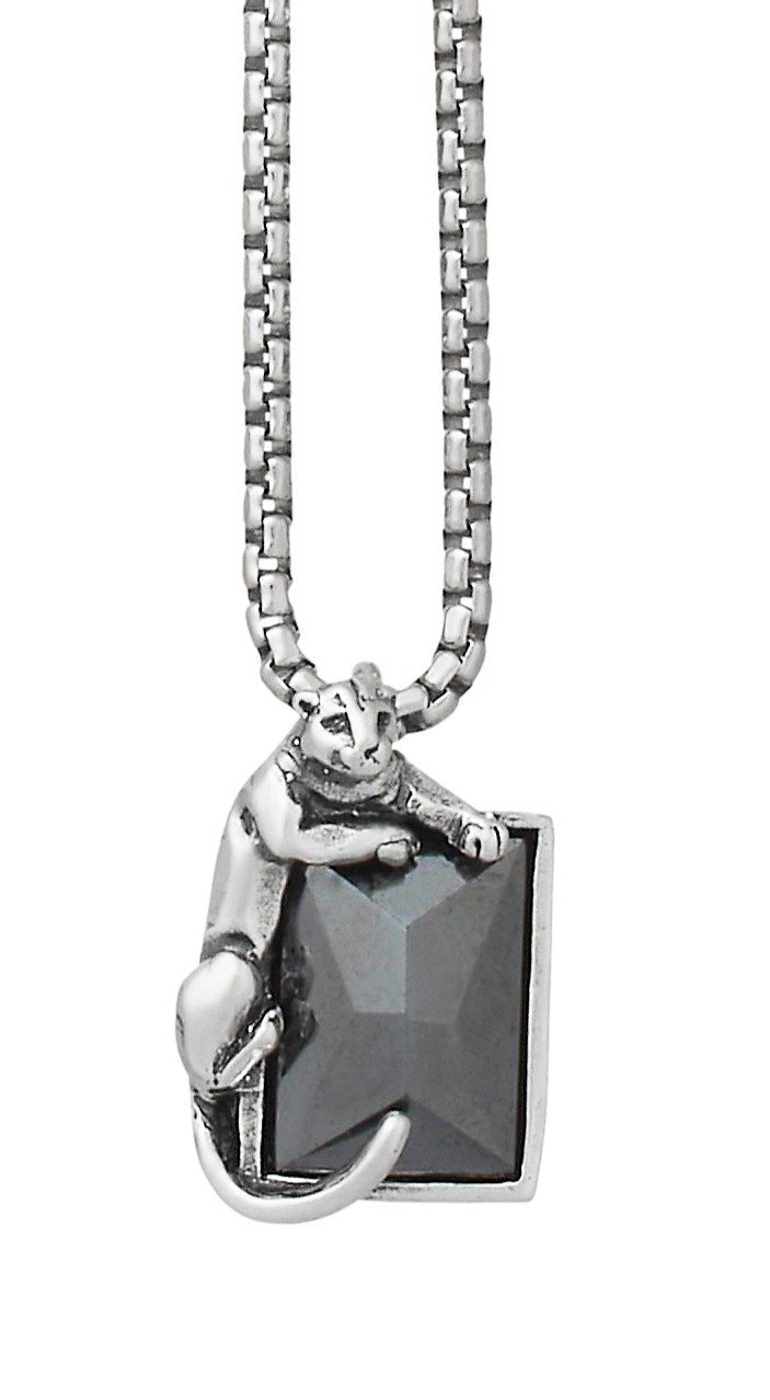 Collana Giovanni Raspini Uomo BLACK PANTHER in Argento Ematite 12377