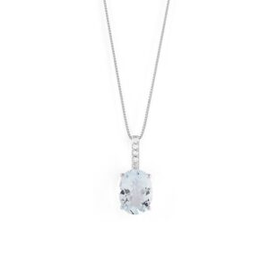 Collana Bliss Donna Stephanie in Oro bianco Acquamarina 20108487