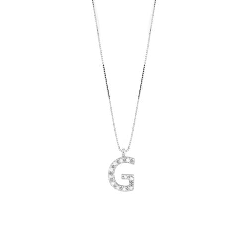 Collana Bliss Donna Bl Alphabet in Oro bianco Diamante 20109773