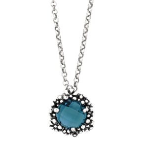Pendente Giovanni Raspini Donna Blue Ivy in Argento Cristallo 12425