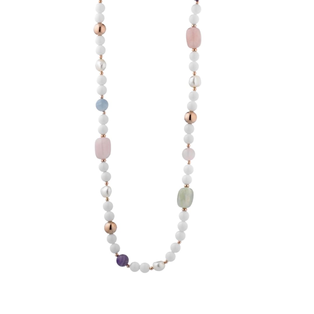 Collana Lelune Donna LELUNE GLAMOUR in Argento Perla LGNK432