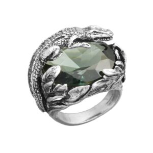 Anello Giovanni Raspini Donna Animalier in Argento Prasiolite