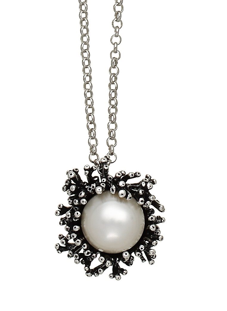 Pendente Giovanni Raspini Donna Anemone in Argento Perla 10569